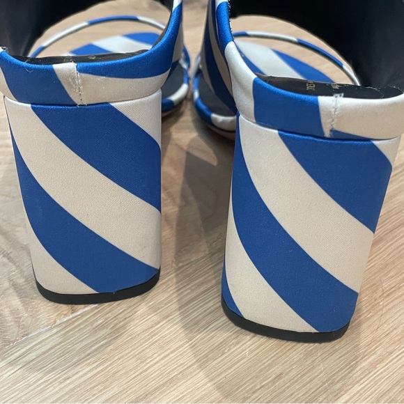 Dries Van Noten Striped mules blue and white, size 7.5 - Picture 6 of 9